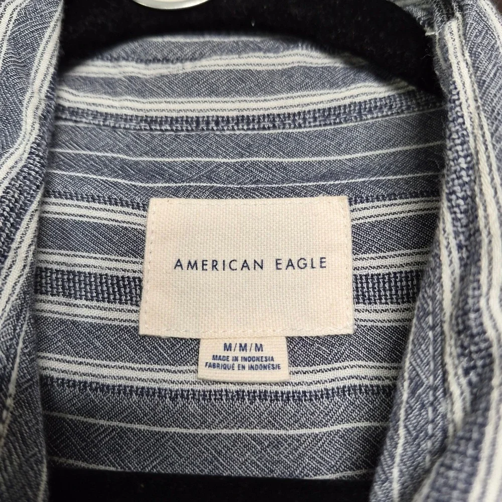 American Eagle Outfitters Striped Med Top With Tie Front Detail Coastal Cottage